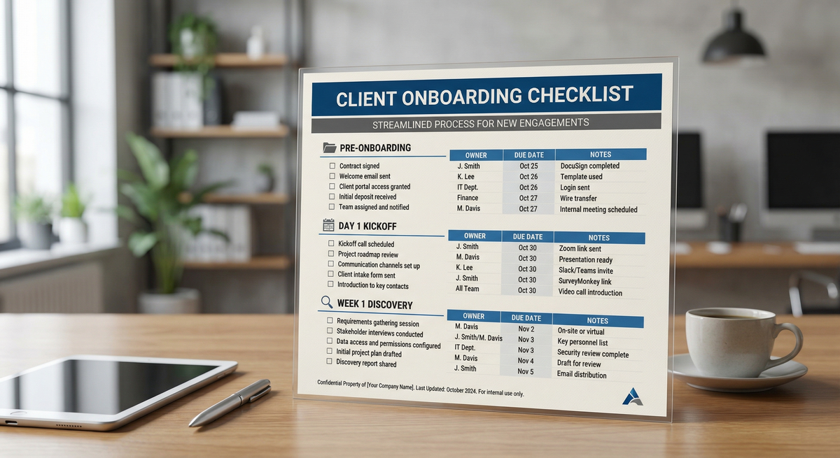 Preview of Client Onboarding Checklist