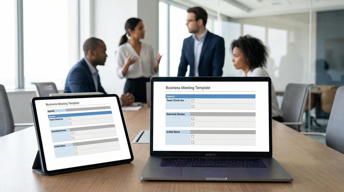 Preview of Meeting Agenda & Notes Templates