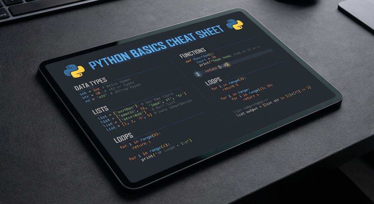 Preview of Python Basics Cheat Sheet