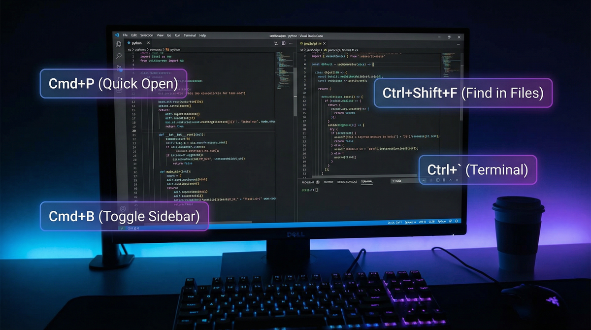 Preview of VS Code Keyboard Shortcuts Cheat Sheet