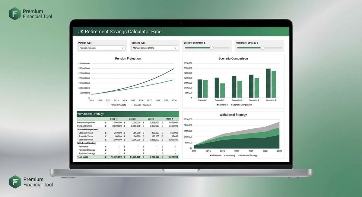 Preview of Retirement Savings Calculator Spreadsheet