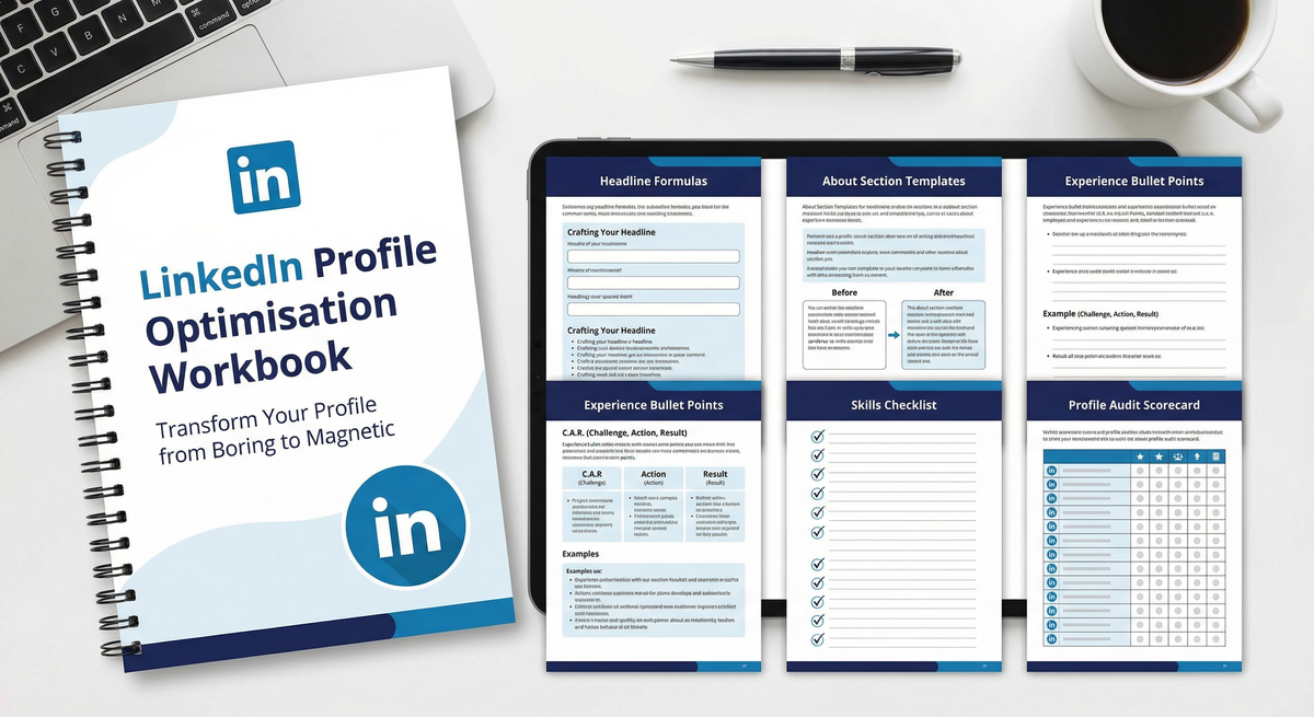 Preview of LinkedIn Profile Optimisation Workbook