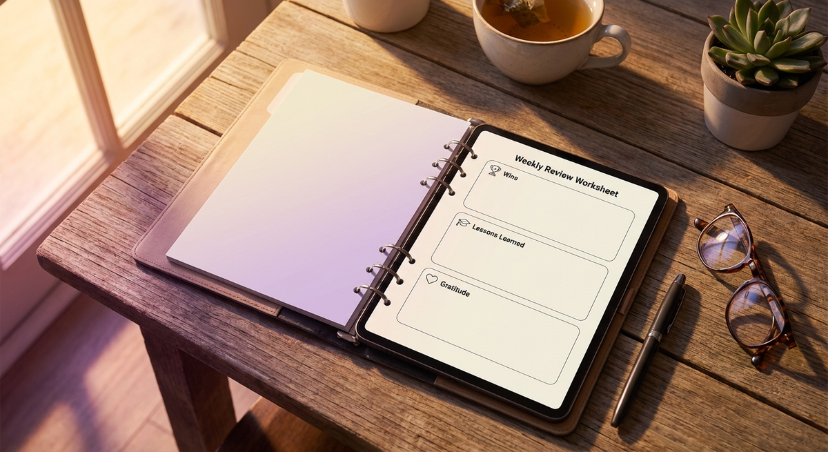 Preview of Weekly Review Worksheet