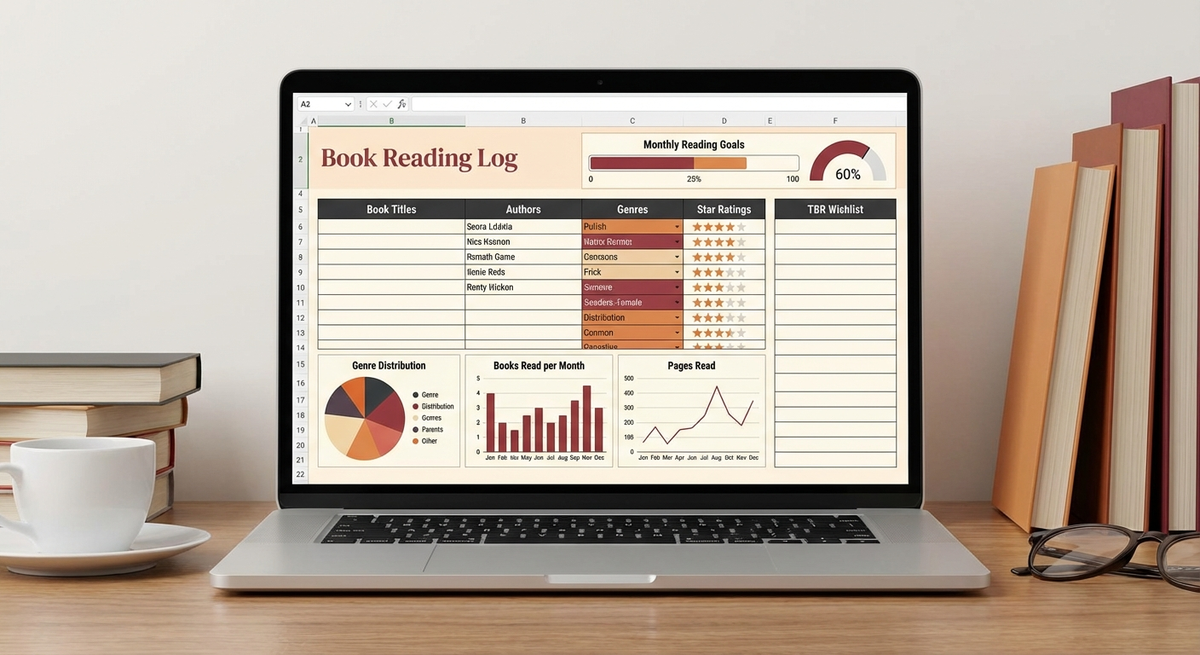 Preview of Book Reading Log Spreadsheet