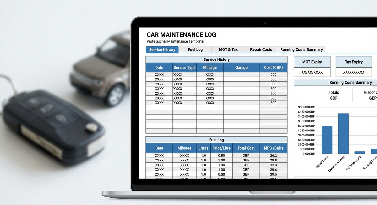 Preview of Car Maintenance Log Spreadsheet