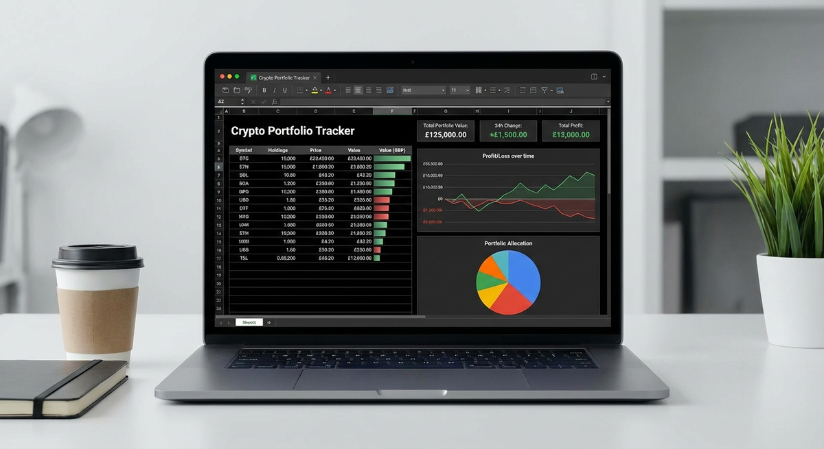 Preview of Crypto Portfolio Tracker Spreadsheet