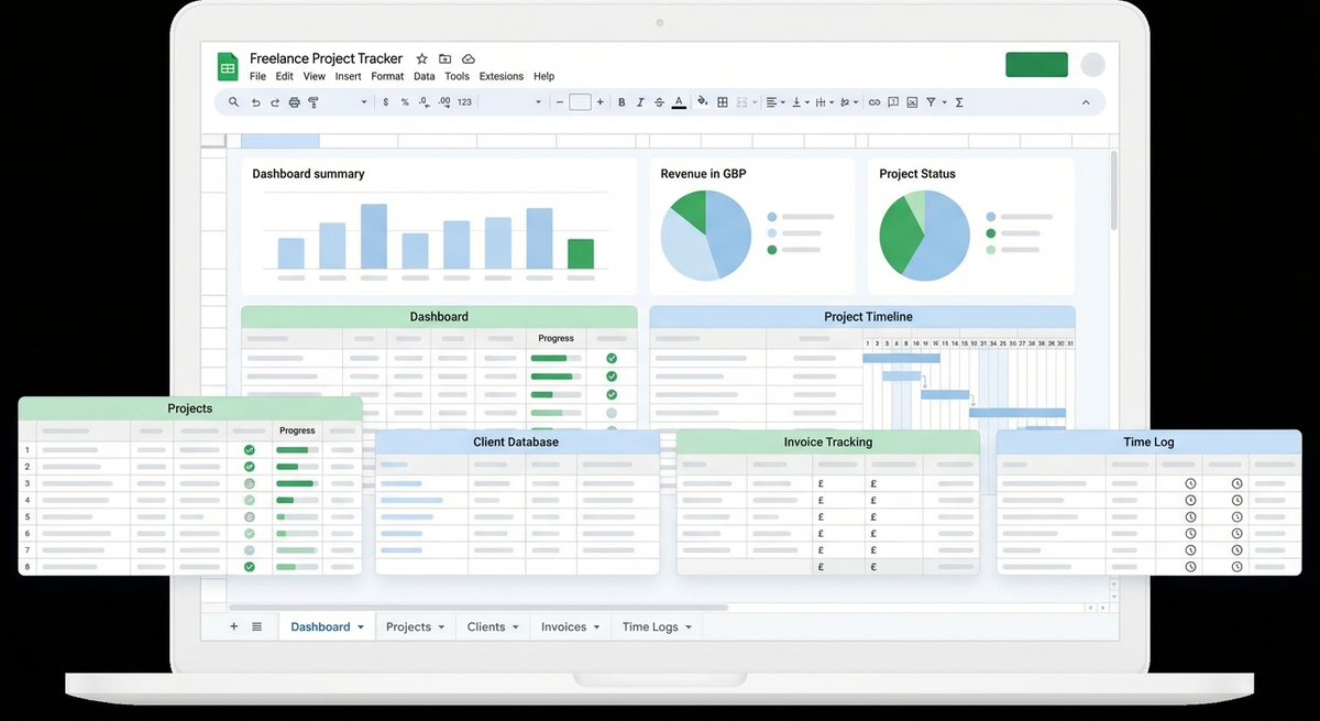 Preview of Freelance Project Tracker (Excel)