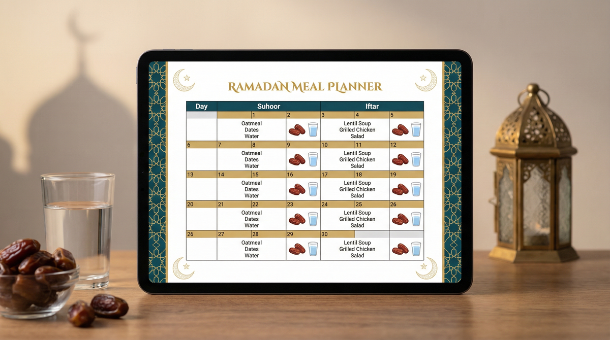 Preview of Ramadan Meal Planner (Spreadsheet)