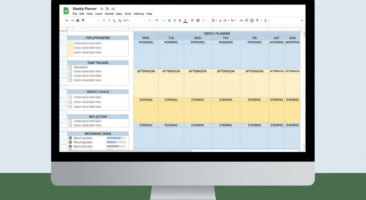 Preview of Weekly Planner