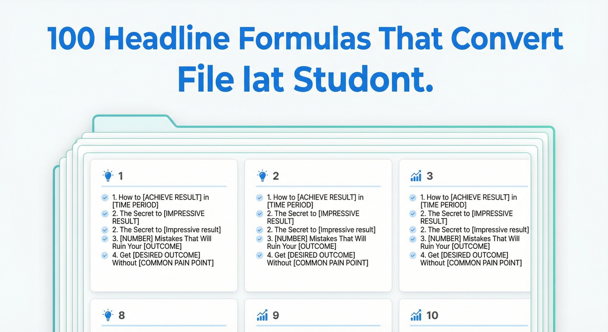 Preview of 100 Headline Formulas That Convert